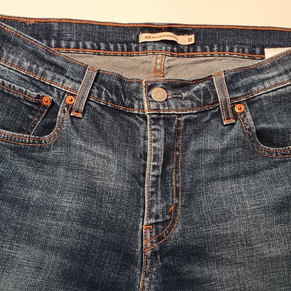 Levi's 415 Relaxed Bootcut Jeans Size 31/12 Mid Rise Medium Wash - Picture 4 of 9